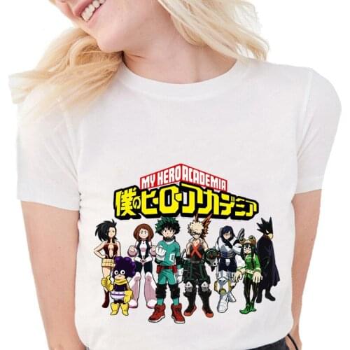 New My Hero Academia Anime Print T-shirt Cosplay Midoriya Izuku Bakugou Katsuki Cartoon T Shirt Summer Women Men Casual Tops Tee
