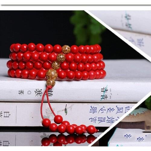 New Ethnic Style Cinnabar Beads Bracelets Accessories Jewelry Buddhist Bracelets