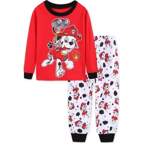 Original Paw Patrol Pajamas Set Thin Long Sleeved Mashall Chase Rubble Patrulla Children Clothes Kids Sleepwear Spring Nightwear
