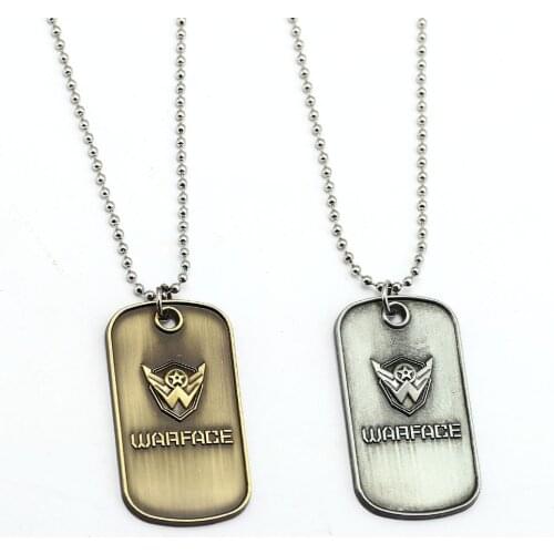 Game Warface Necklace Antique Metal Pendant Fashion Beads Chain Necklaces Women Men Charm Gifts Game Jewelry
