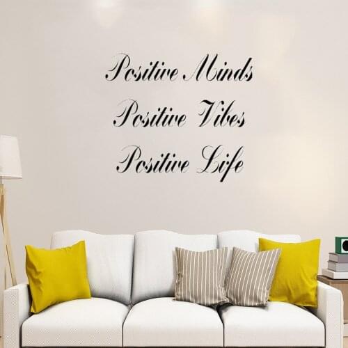 Positive Minda Viber Life Wall Sticker Quote Wall Decal Home Decoration For Living Room Bedroom Vinyl Art Mural DW6638
