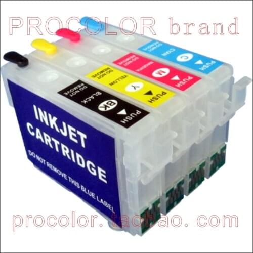 PROCOLOR Refillable inkjet cartridges European version,with ARC chip for epson WF-2010W(T1621-2-3-T1624;T1631/T1632/T1633/T1634)