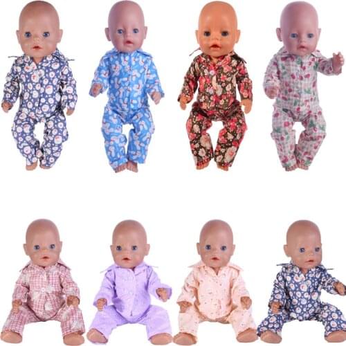 Various Styles Of Pajama Doll Clothes For 18 Inch American Doll & 43 Cm New Born Baby Items,Our Generation,Doll Accessories,Gift