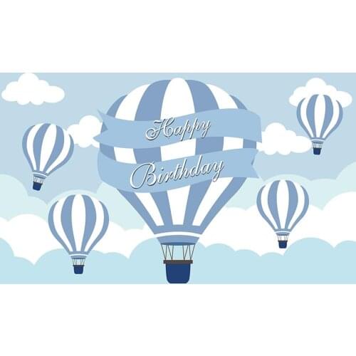 Romantic blue sky photo background vinyl hot balloon kids photography backdrop for Professional photo studio accessories LV-1668