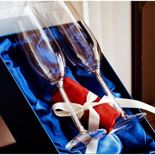 Luxury Crystal Diamond Wine Glasses Goblet Whiskey Champagne Cup Wedding Party Drinkware