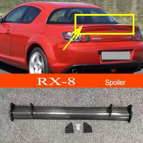 RX-8 Real Carbon Fiber GT-style Car-styling Sporty Rear Trunk Wing Spoiler for Mazda RX-8 Sedan