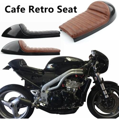 Cafe Racer Seat Retro Seat Pan Base Vintage Saddle Scrambler Cushion Vintage Motorcycle Seat for BMW Triumph Bonneville Honda