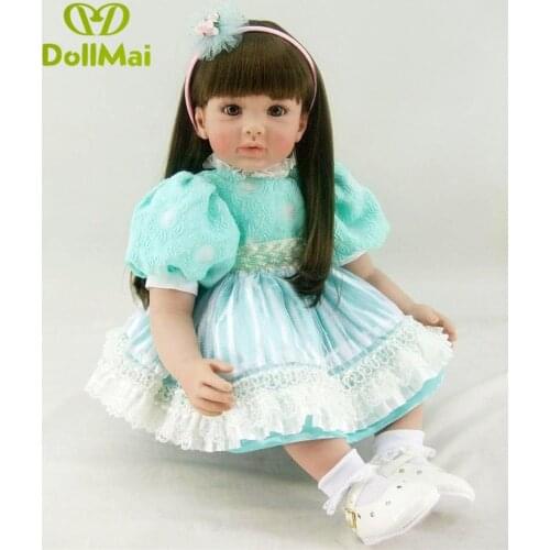 Silicone Reborn Baby Doll Toys 60cm Princess Toddler Babies Like Alive Bebe Girls Brinquedos Birthday Gift bebes reborn