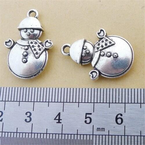 Snowman Vintage Charm Pendants Jewelry Making Finding DIY Bracelet Necklace Earring Accessories Handmade 5pcs