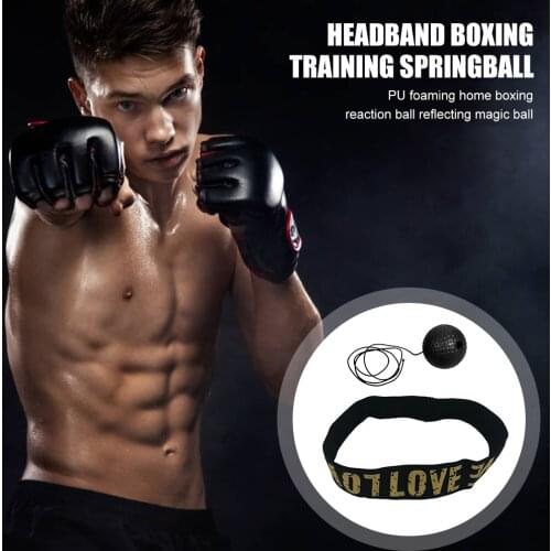 Force Hand Eye Training Set Exercise Boxing Reflex Speed Training Punch Ball Elastic Headband Set for Muay Thai Boxer