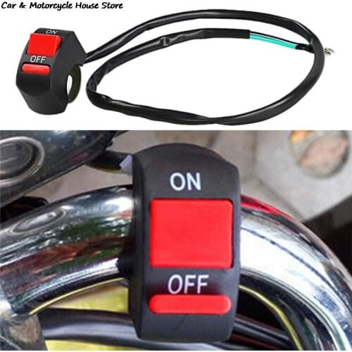 Universal Handlebar Motorcycle Switch ON-OFF Button LED Angel Eyes Light Switch
