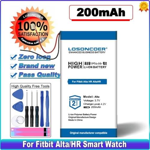 High Capacity Battery 200mAh Watch Battery for Fitbit Alta HR AltaHR / for Fitbit Alta 2-wire Batteries + free tools in stock