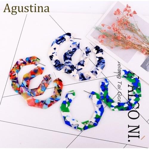 Acrylic acetate boho earrings for women bohemian earring fashion jewelry korean luxury brand 2019 accessories leopard geometric