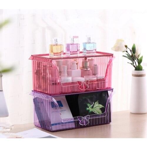 1PC Large Butterfly Bow Simple Transparent Acrylic Cosmetics Storage Box Makeup Jewelry Storage Organizer Organiser OK 0694