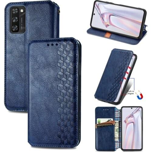 10Pcs Lattice PU Leather Wallet Flip Phone Cover TPU Case for Blackview A70 A90 A80S A80Plus