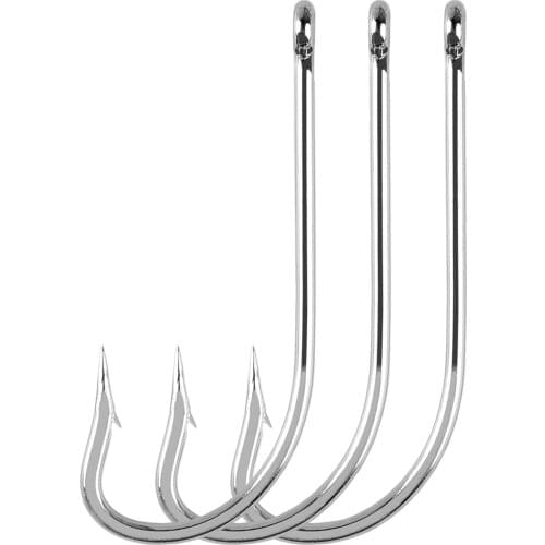 100pcs Fishing Hooks Set Carbon Steel Single Circle Fishhook White Color Barbed Carp Hooks Kit Sea Tackle Accessories with Box