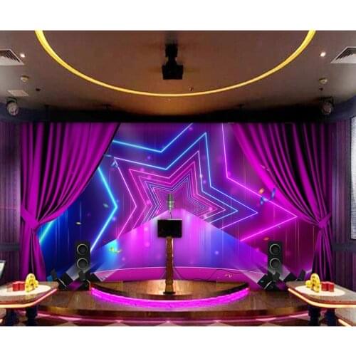 3D extension space technology background wall decoration mural stage performance background bar KTV entertainment hall wallpaper