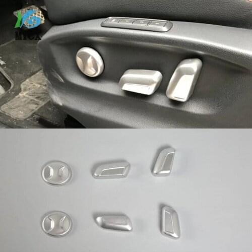 Car Accessories Decoration ABS Interior Car Seat Adjustment Button Cover Trim For Volkswagen Tiguan L 2017 2018 2019 Car Styling
