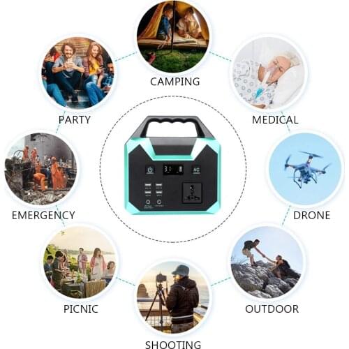 120W supply Solar Power Station Power Generator Pack 220v 110v emergency portable charger power bank Station 100W