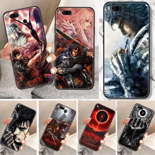 Berserk Guts Anime Phone Case For Xiaomi Mi Note 8 9 10 11 9T 10T A3 Lite Pro Ultra black fashion shell art waterproof soft