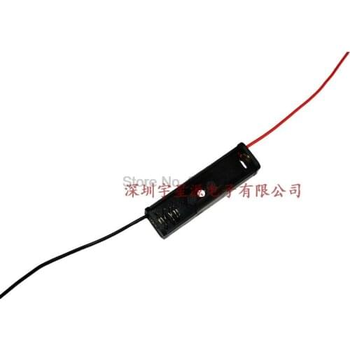 By dhl or ems 1000pcs Clip Black Plastic 1.5V 1x 2x 3xAA Battery Case Slot Holder cable adapter