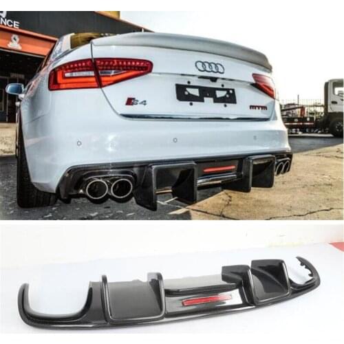 For Audi A4 S4 RS4 B8.5 2013 2014 2015 2016 Carbon Fiber Rear Lip Spoiler Bumper Diffuser High Quality Car Accessories