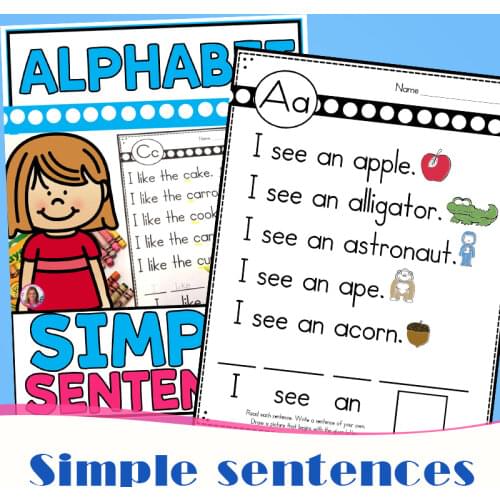 Baby learn A-Z Alphabet Simple English books Sentences Homework Worksheet Kids early education ABC Toys for Children 3 Years