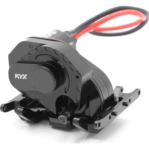 For Axial SCX24 90081 Hydraulic Transmission Box Cover Housing RC Car 1PC Metal Aluminum Gearbox Case Kit KYX Upgrade Parts