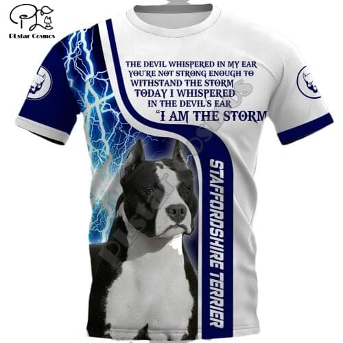 Mens women American Staffordshire Terrier 3d t shirt Summer Dogs Print tshirts tees casual short sleeve tops quick dry harajuku