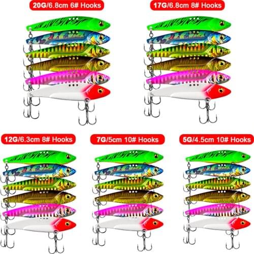 Hot Selling VIB Metal Lure Hard Bait Blood-Slot Fishing Hooks Bass Perch 5g Sinking Long Shot Fishing Lures Accessories Pesca