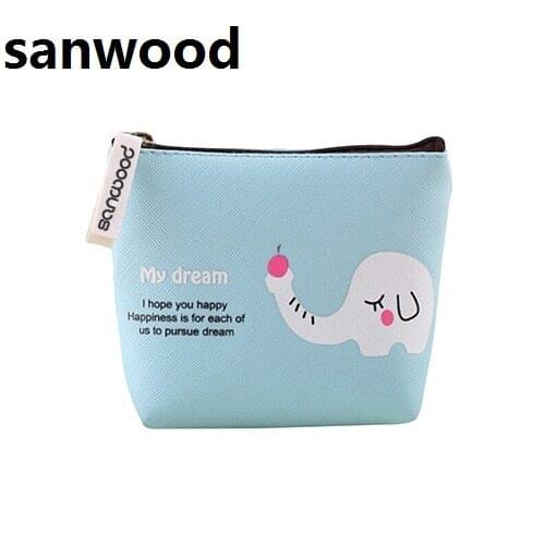 Coin Purses Women Purse for Coins Childrens Wallet Kids Wallets Animal Canvas Zip Key Holder Case Bag Carteira 9II8