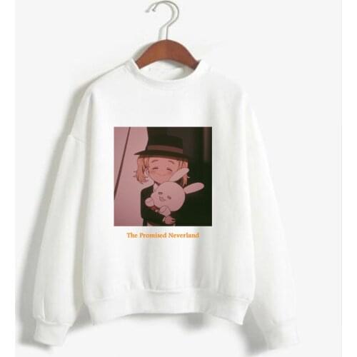 Hot The Promised Neverland Pullover Sweatshirt Long Sleeve Hoodie Unisex Tops