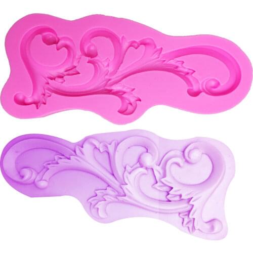 M0695 Baking Decorating Fondant Cake Lace Mold Vine Leaf Silicone Baking Mat Wedding Decorative Sugar Lace Mat