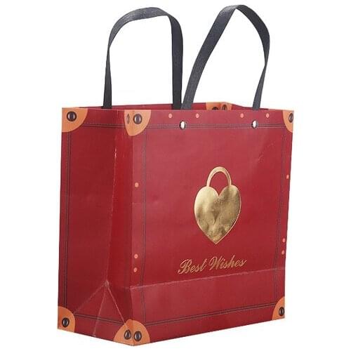 Matte Lamination Recyclable craft Shopping packaging Kraft paper bags Holiday wrapping gift paper bags packaging --XP2391