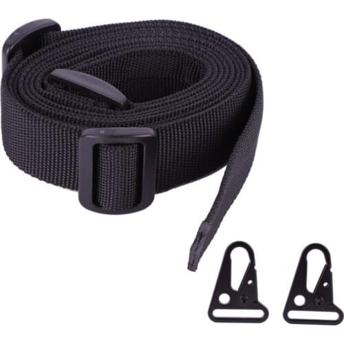 MultiFunctional Adjustable Breathable Belt Buckled Clips Nylon Point Rifle Sling Tactical Straps With 2 hooks