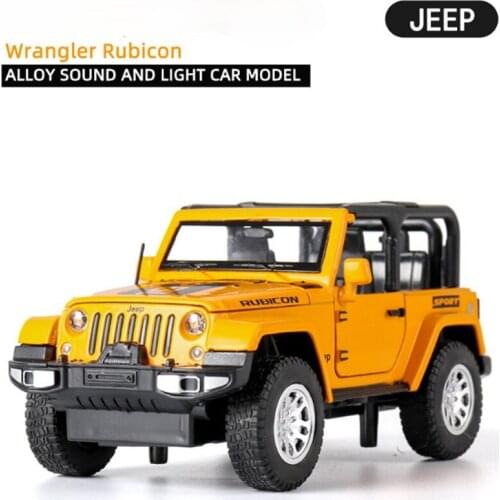 Nicce 1:32 Toy Car Model Diecast Metal Wheels Wrangler SUV Simulation Music Light Pull Back Car Collection Kids Boys Toy Gift