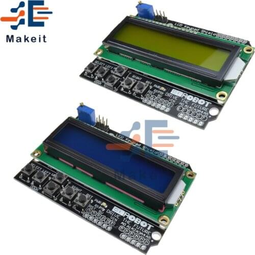 1602 LCD Display Module ATMEGA328 ATMEGA2560 Expand Board LCD1602 Blue/Yellow Screen Blacklight Module for Raspberry Pi UNO