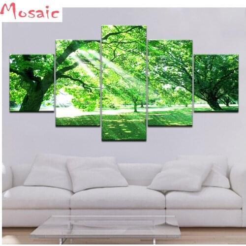 Multi-pictures 5d diy Diamond Painting Cross Stitch green plant Diamond Embroidery mosaic Landscape Full Square roun Drill arts