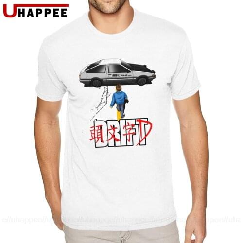 Oversize Drift Initial D Akira AE86 Drift Shirt Mens Unique Short Sleeve O Neck Couple Shirts Matching Vintage Style Merch