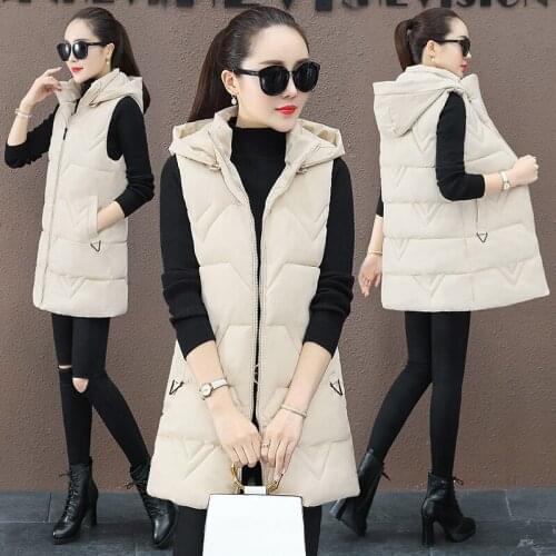 New Autumn Winter Cotton Vest Women Ladies Casual Waistcoat Female Sleeveless Vest Jacket Slim Fit Warm Puffer Coat