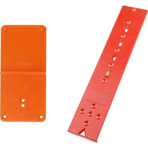 Plastic Bubble Level Ruler for Wooden Pillars Construction Pipe Hole Drilling Guide Punch Locator DIY Woodworking Tools