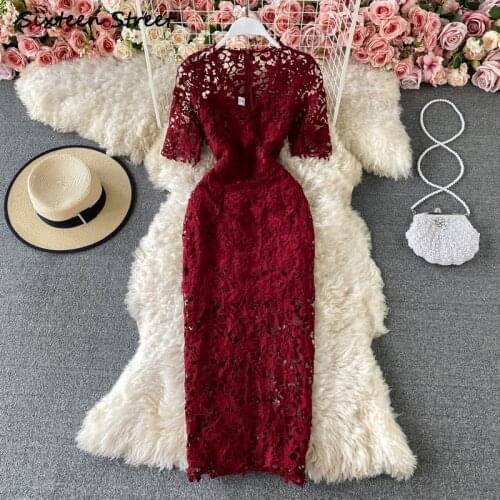 Maxi Dresses for Women Summer Women Hollow Sexy Dress Female Y2k Vestido De Mujer Vintage Clothing Women Luxury High Quality