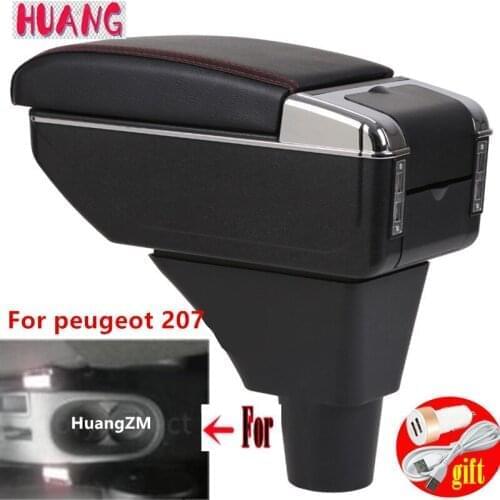 For peugeot 207 armrest box For peugeot 207 central storage box Retrofit parts Car Armrest Accessories Easy to install