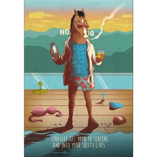 Bojack Poster 5D Diamond Painting Anime Cartoon Tv Character Mosaic Diy Full Round Diamond Embroidery Cross Stitch Home Decor