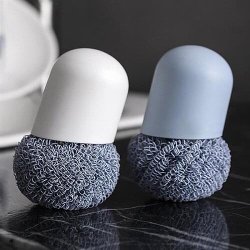 Dish Brush Multiuse Handheld Short Handle Pan Brush Kitchen Cleaning Brush Pan Pot Cleaner Kitchen Sponge Kitchen Cleaning tools