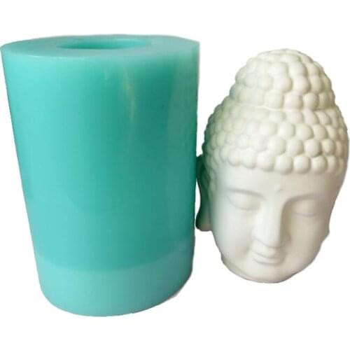 SN0047 3d Buddha head moulds big size Handmade Silicone Mold candle mold DIY Craft Silicone resin clay Mould aroma stone moulds