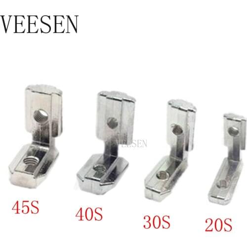 T Slot L Shape Type Aluminum Profile Accessories Interior Corner Connector Joint Bracket for 20/30/40/45 profile