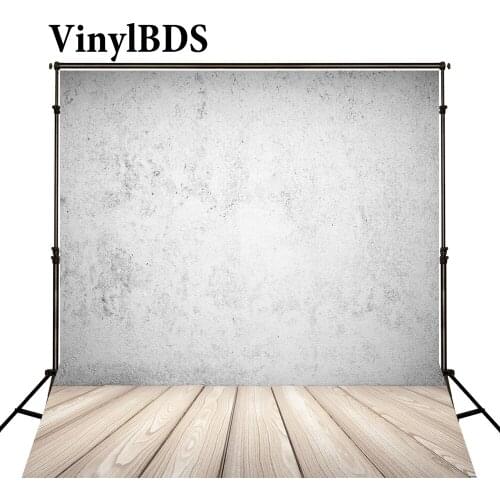 VinylBDS Newborn Baby Backdrops Photography Rough Gray Wall Backgrounds Wood Texture Floor Backdrops For Photo Studio