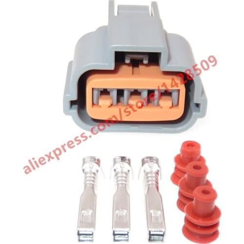 5 Sets 3 Pin 2.2 Series Auto Waterproof Connector High Voltage Pack Ignition Coil Female Plug For Mitsubishi