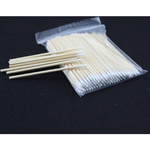 100pcs Wood Cotton Swab Cosmetics Permanent Makeup Health Medical Ear Jewelry Clean Sticks Buds Tip Wood Cotton Head Swab